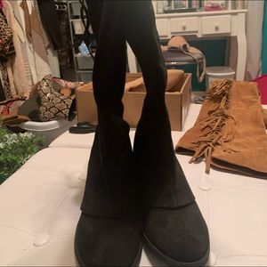 Black suede Naughty Monkey fWomen’s Boots 7-1/2